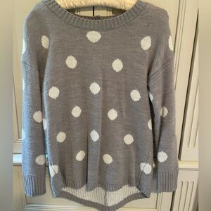 Gray Polka Dot Sweater